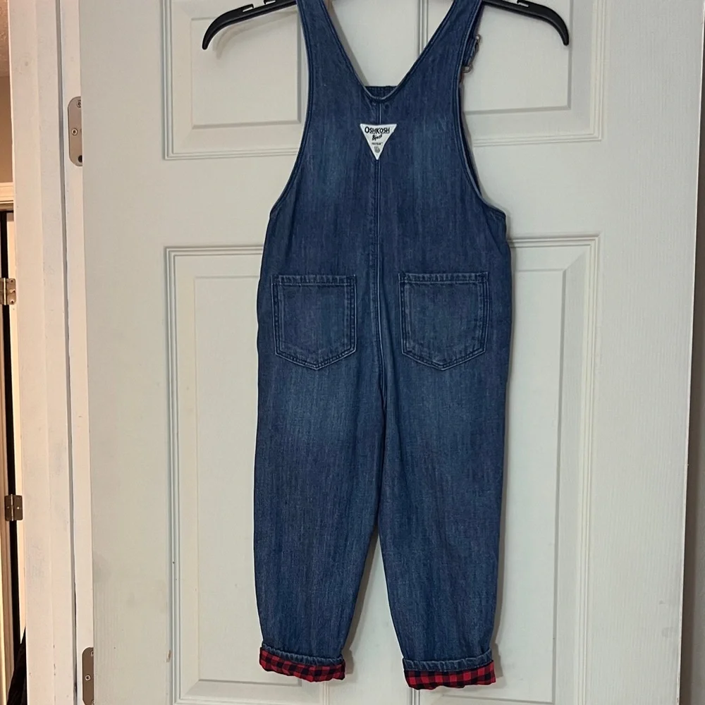 OshKosh B'gosh Dark Blue Denim Overalls with Star Patches
